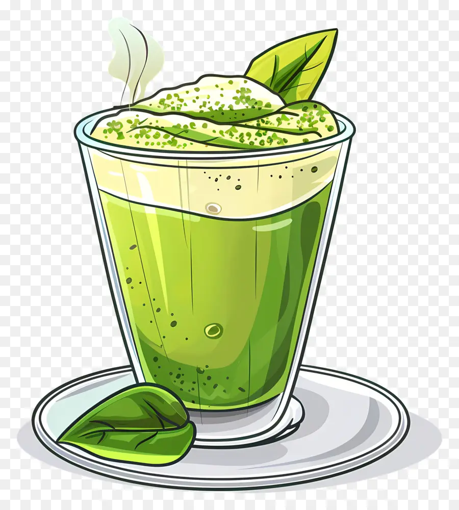 Matcha Chá，Smoothie Verde PNG