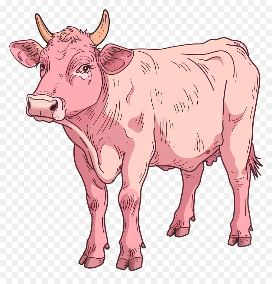 Cow，Cor De Rosa Vaca PNG