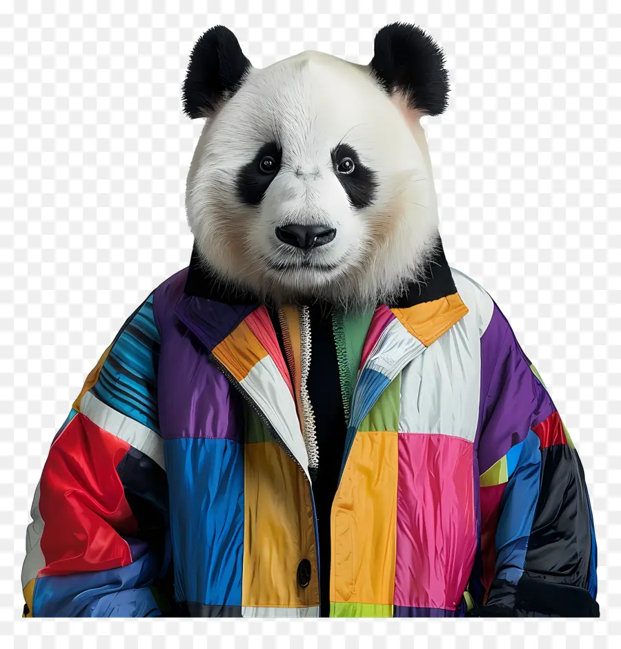 Panda，Jaqueta Multicolorida PNG