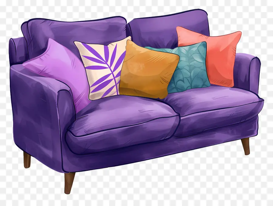 Sofá Roxo，Sofá PNG