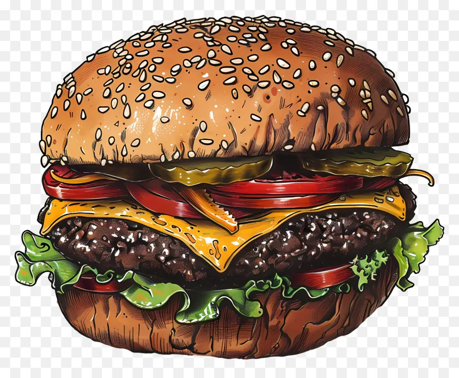 Burger，Hamburger PNG