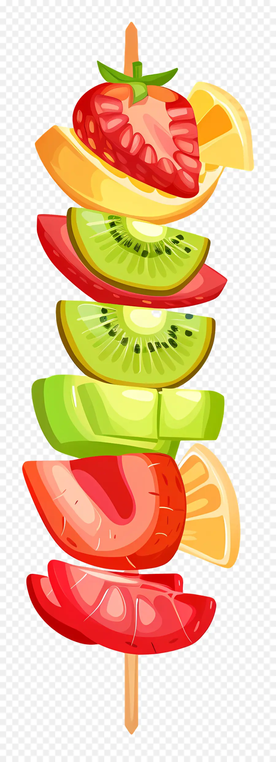 Espetadas De Fruta，Frutas Tropicais PNG