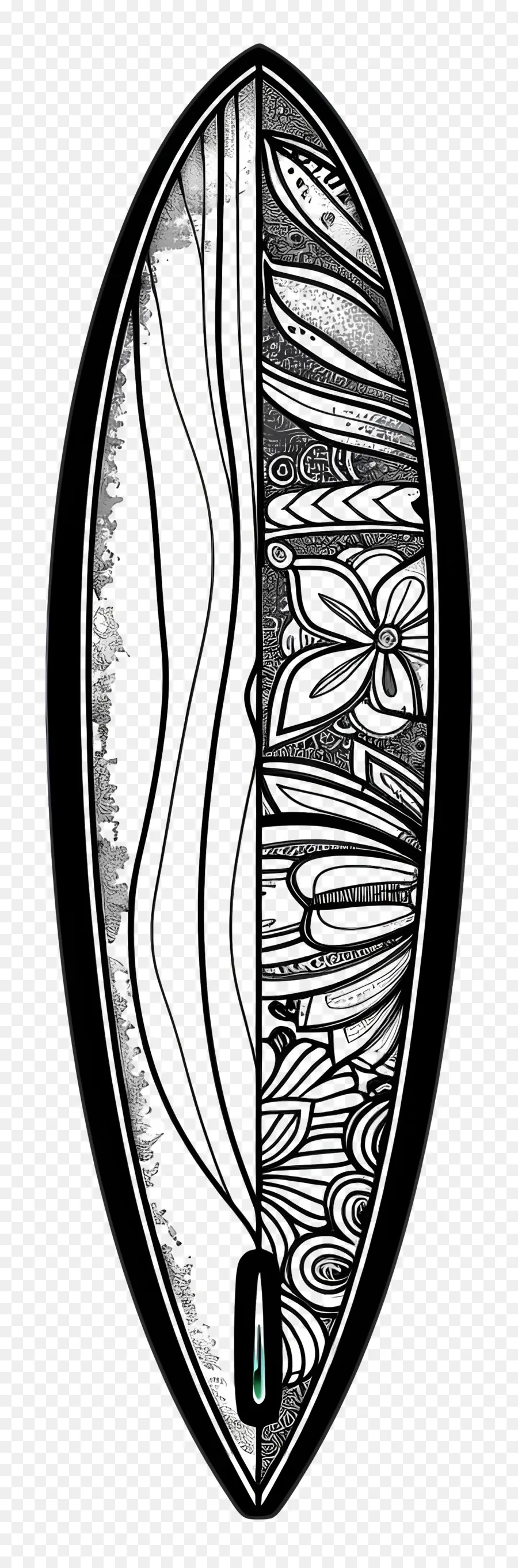 Silhueta De Prancha De Surf，Prancha Decorativa PNG