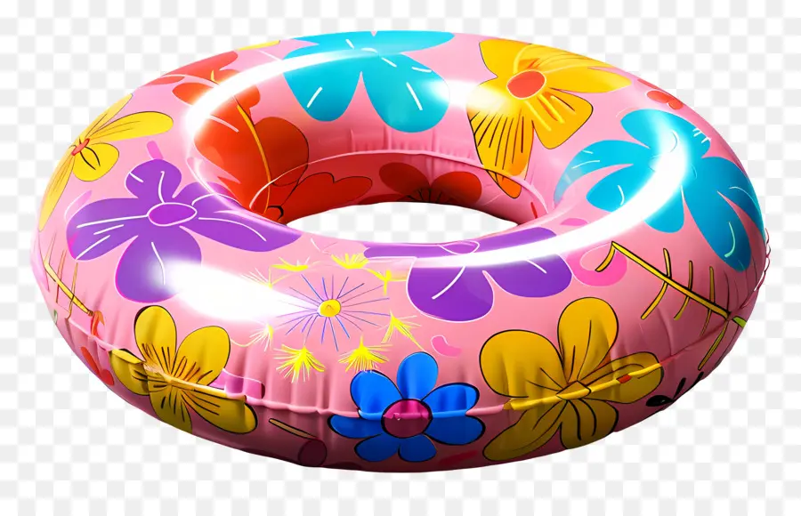 Flutuador De Piscina，Anel Inflável Colorido PNG