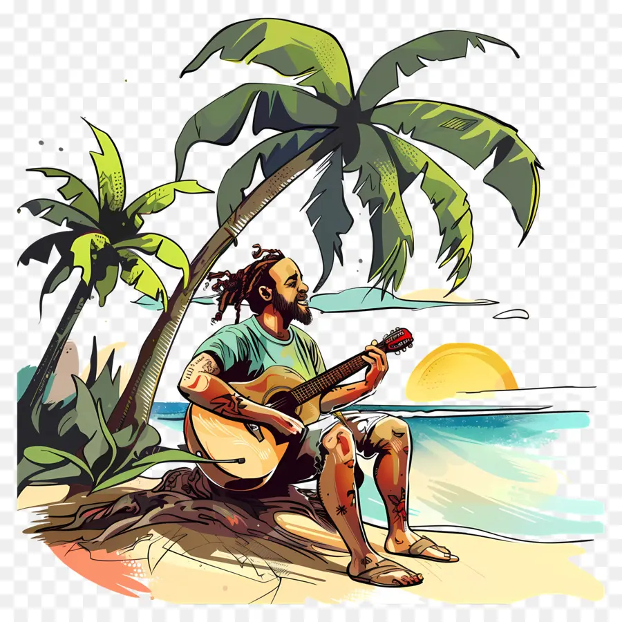 Músicas De Praia，Guitarrista PNG