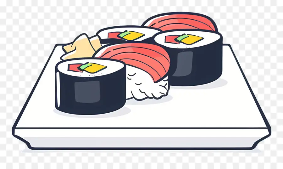 Sushi，Rolinhos De Sushi PNG