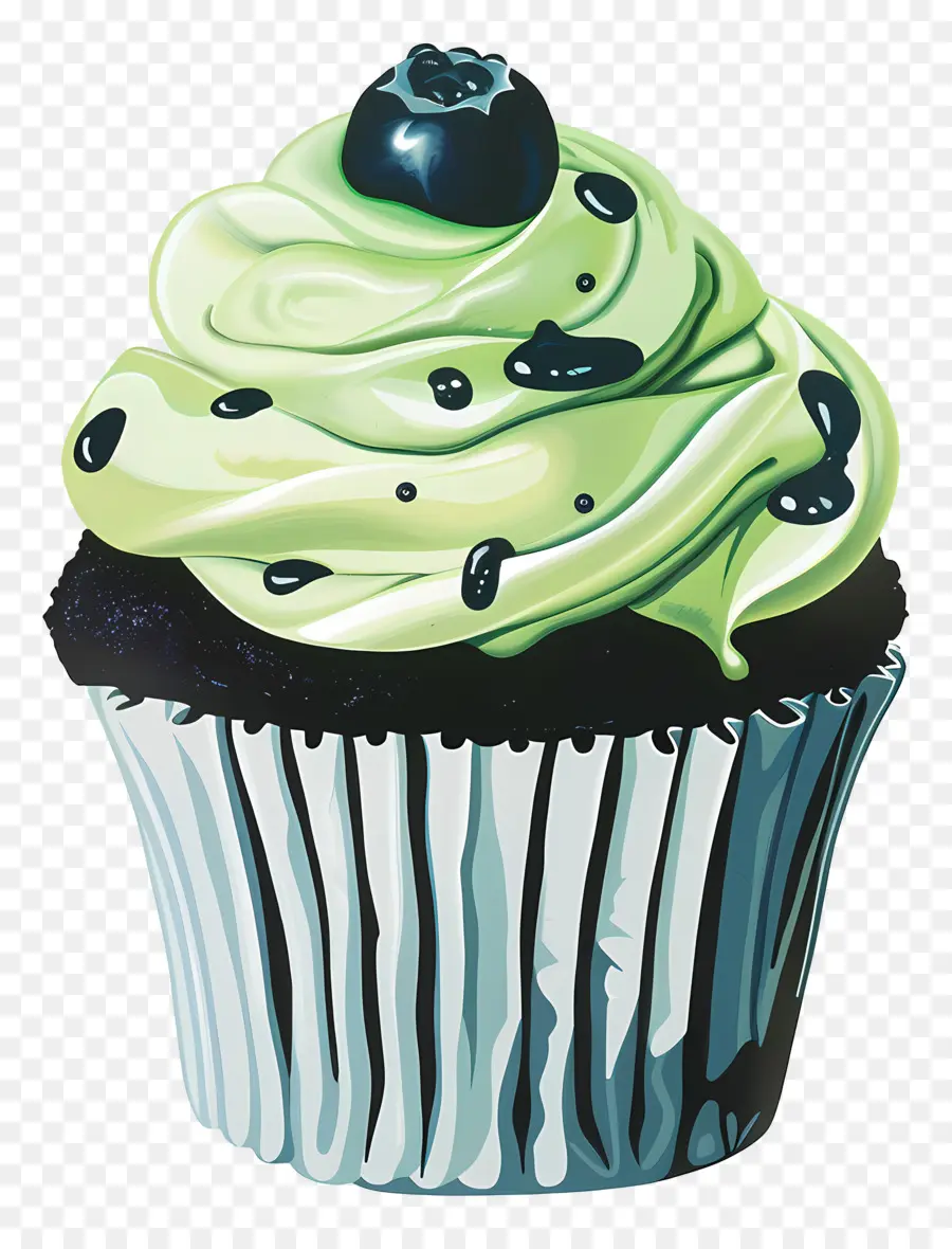 Cupcake，Cupcake Verde PNG