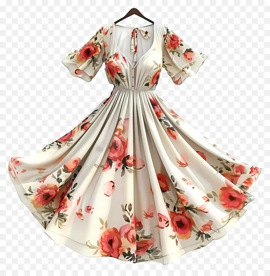 Vestido De Verão，Vestido Floral PNG