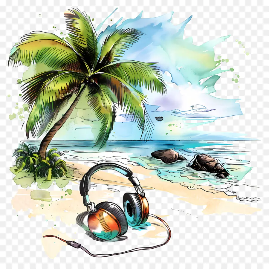 Músicas De Praia，Palmeira PNG