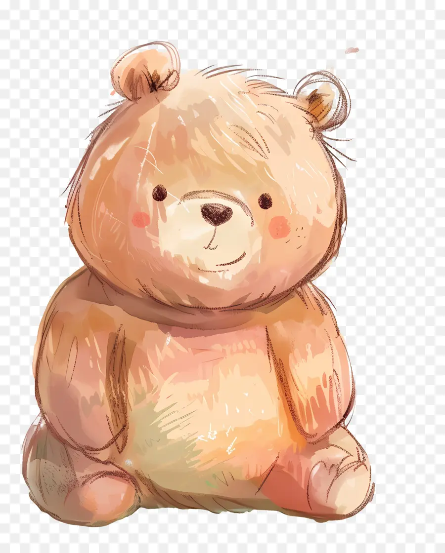 Urso Bonito，Pintura De Urso De Pelúcia PNG