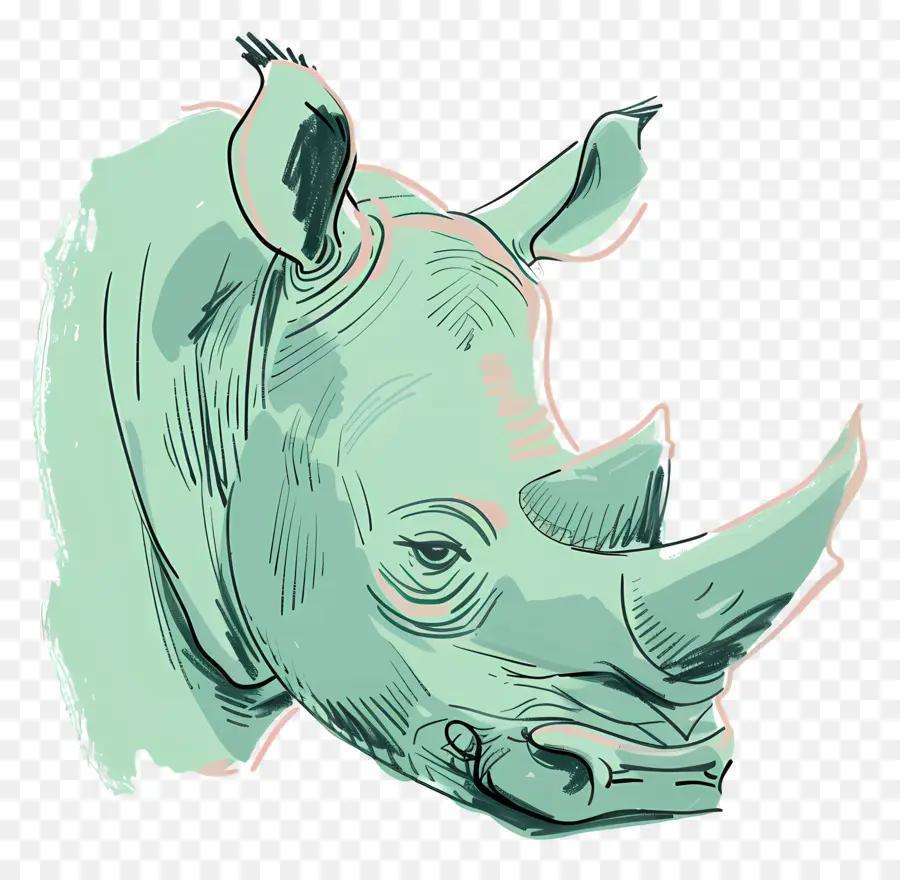 Cabeça De Rinoceronte，Rinoceronte PNG