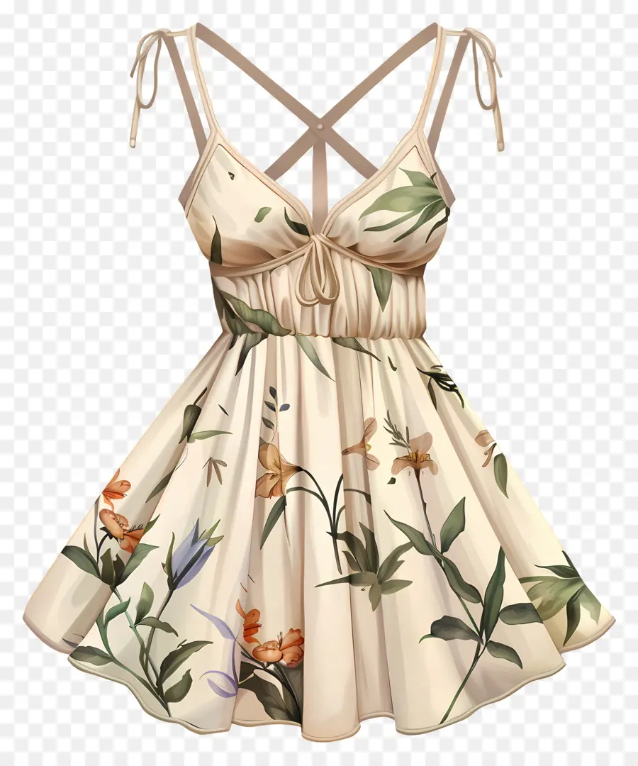 Vestido De Verão，Vestido Floral PNG