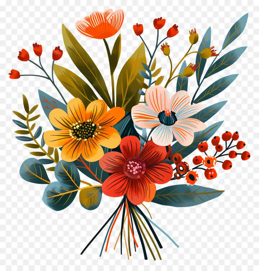 Bouquet Of Flowers，Buquê De Flores PNG