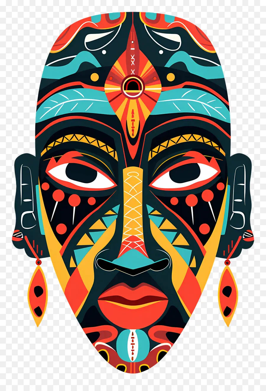 Máscara Cultural，Jóias Africanas PNG