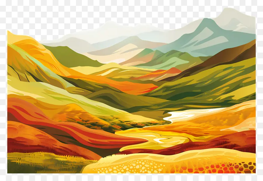 Fundo De Paisagem Das Montanhas，Paisagem PNG