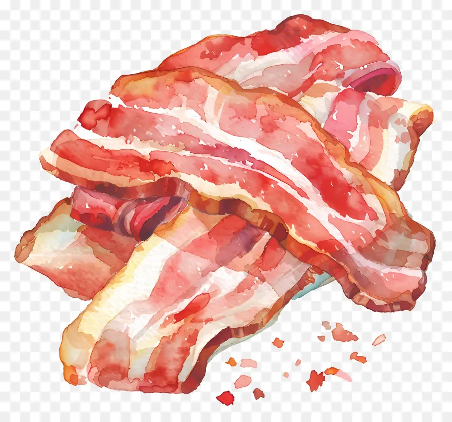 Bacon，Aquarela PNG