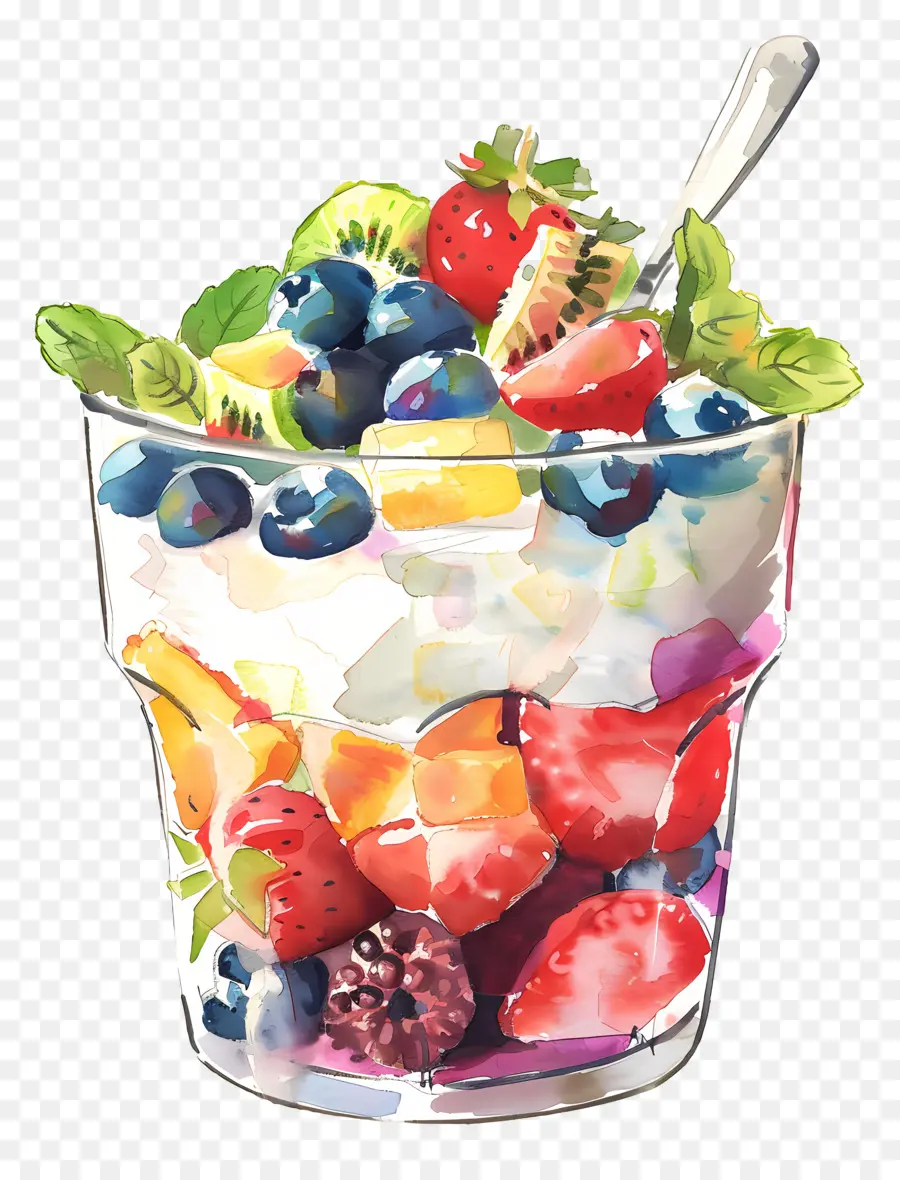 Parfait De Iogurte，Sobremesa De Frutas PNG