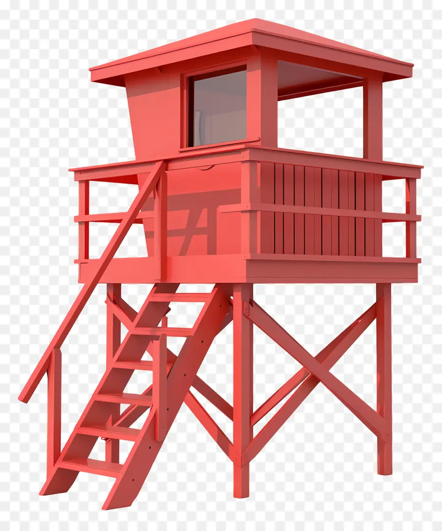 Stand Salva  Vidas，Torre Vermelha De Madeira PNG