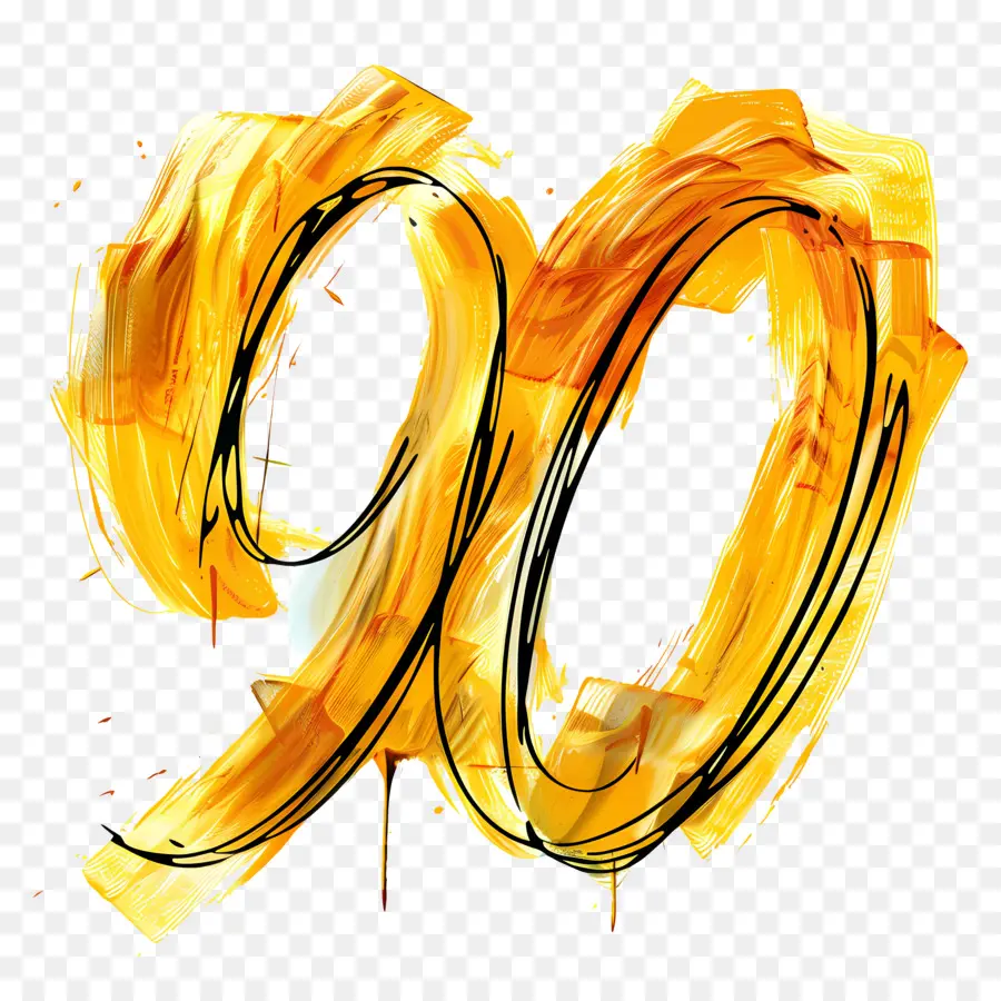 Número 90，Aniversário Do Logotipo PNG