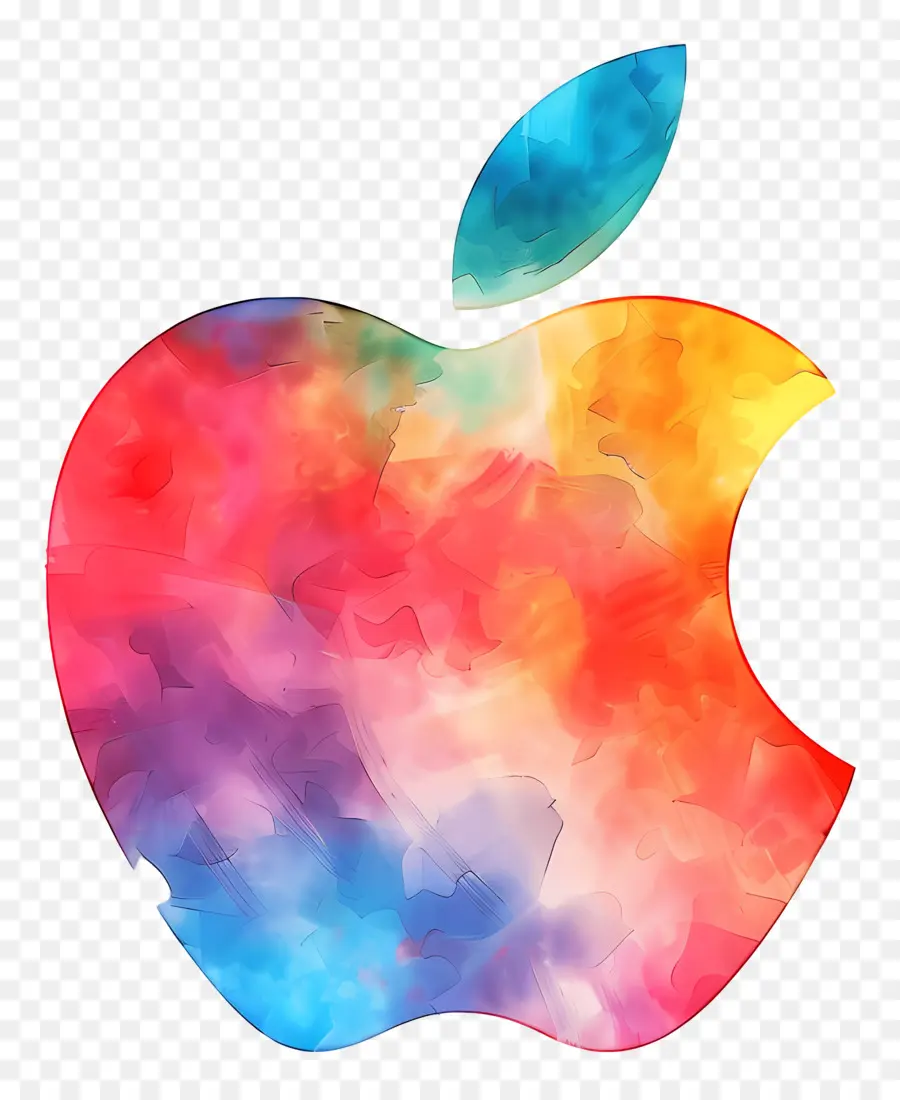 Logótipo Da Apple，Aquarela PNG