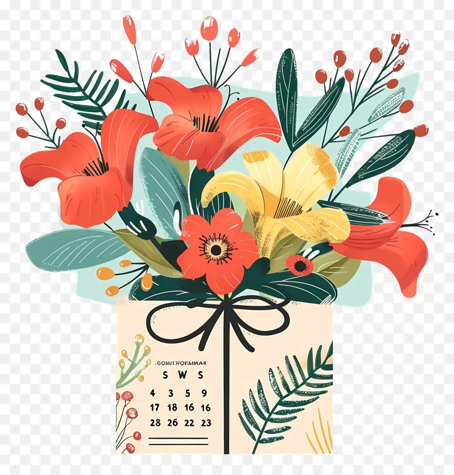 Presente，Bouquet Of Flowers PNG
