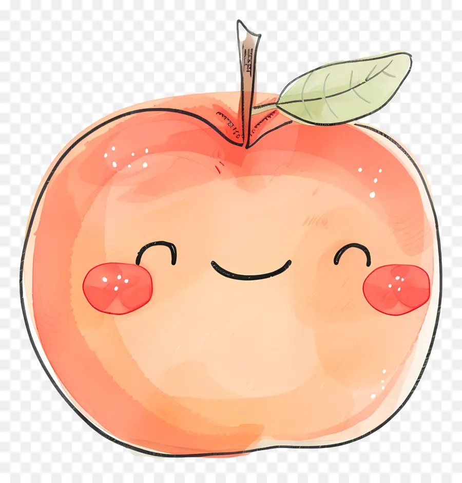 Bonito Apple，Desenho Animado Da Apple PNG