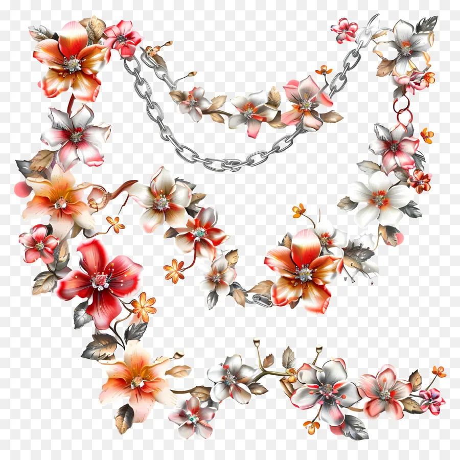 Correntes De Flores，Flor Garland PNG