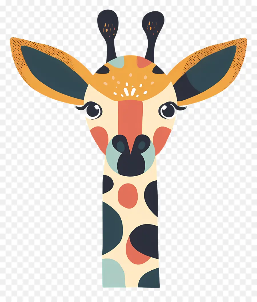 Rosto Fofo De Girafa，Girafa PNG