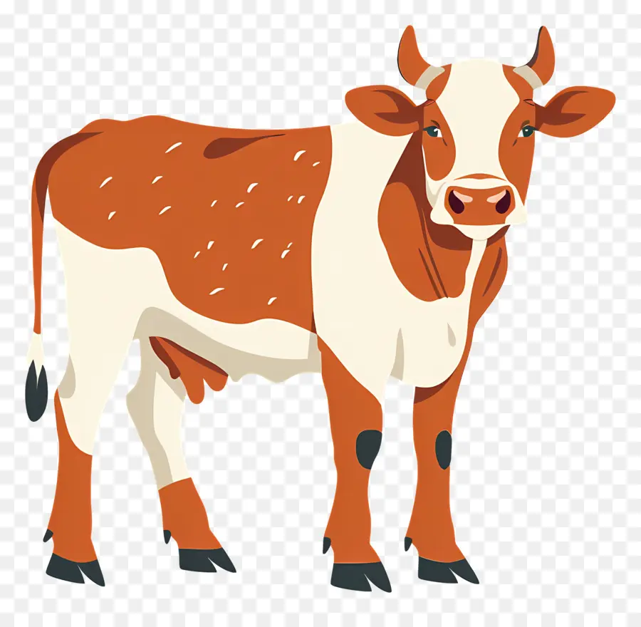 Cow，Vaca Marrom E Branca PNG