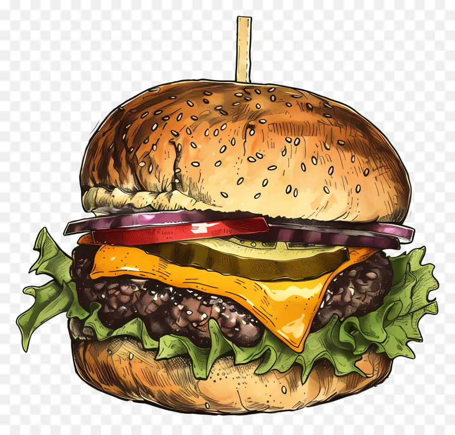 X Burger，Hambúrguer PNG