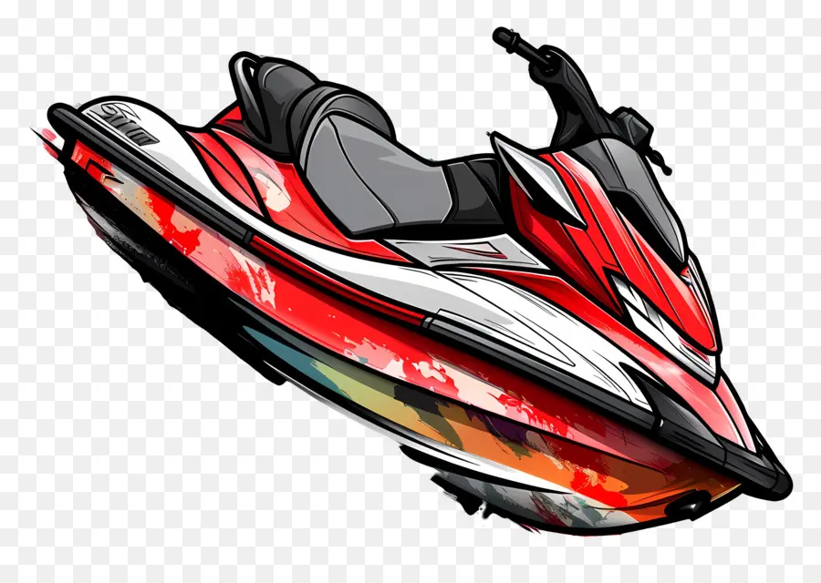 Esqui A Jato，Jet Ski Vermelho PNG