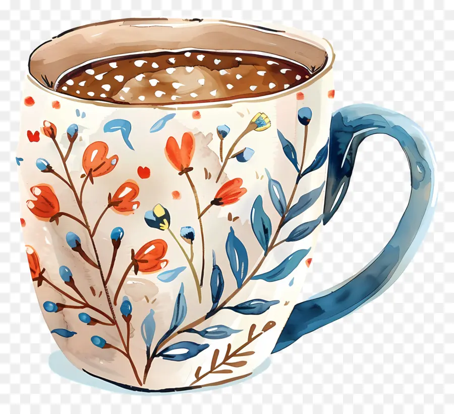 Cappuccino，Pintura Em Aquarela PNG