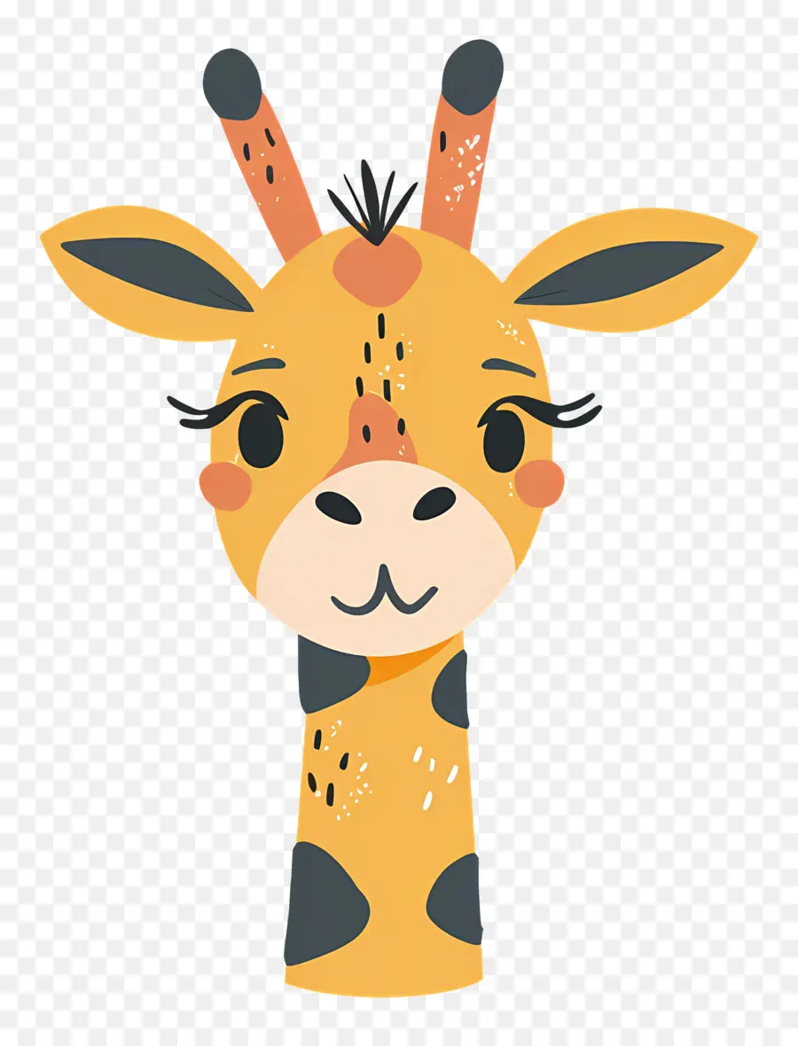 Rosto Fofo De Girafa，Girafa PNG