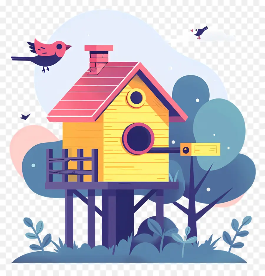 Birdhouse，Casa Amarela PNG
