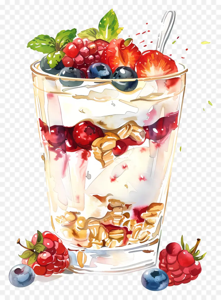 Parfait De Iogurte，Parfait De Frutas PNG