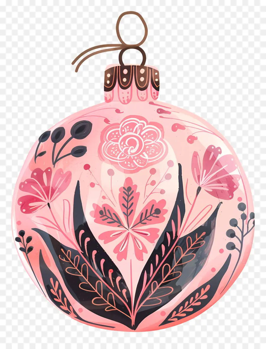 Enfeite De Natal Rosa，Ornamento Rosa PNG