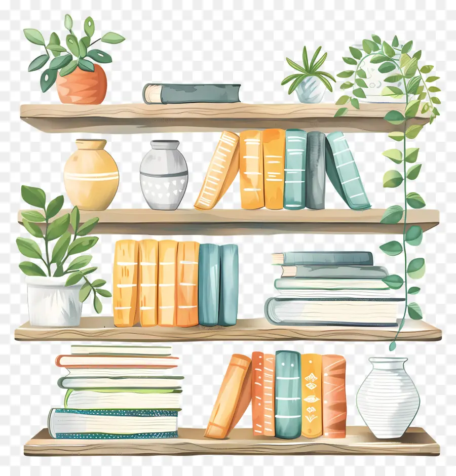 Estantes De Livros，Bookshelf PNG