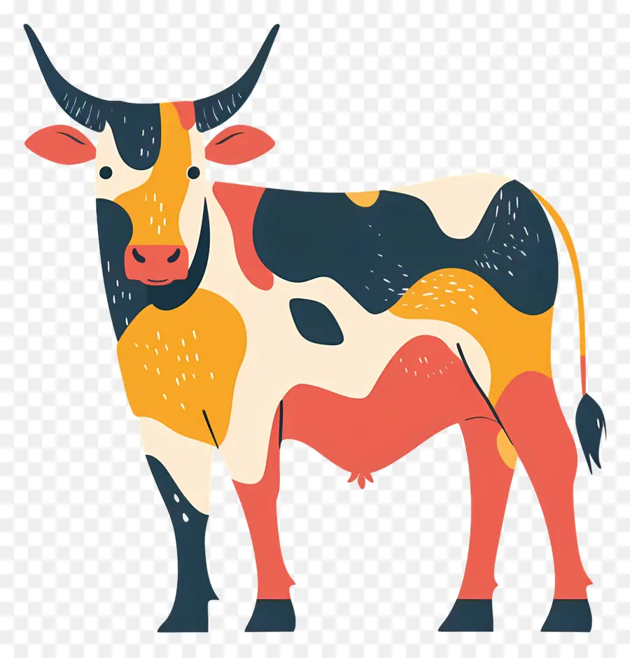 Cow，Vaca Colorida PNG