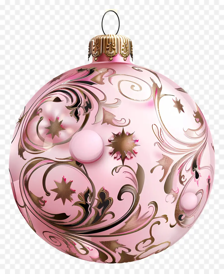Ornamento De Natal Rosa，Ornamento De Vidro Rosa PNG