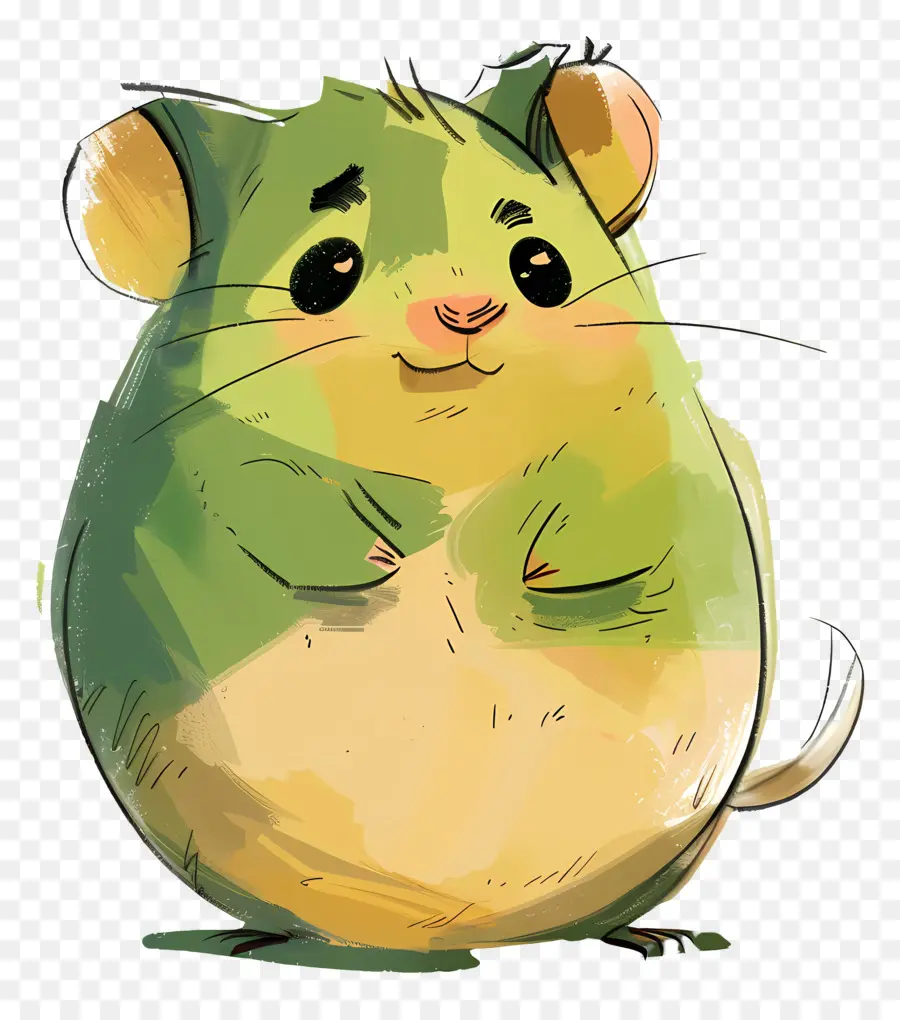 Hamster De Desenho Animado，Hamster Verde PNG