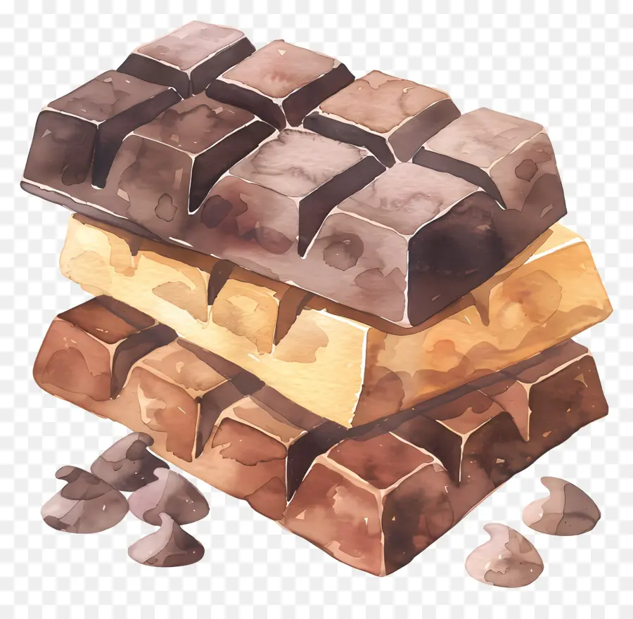 Barra De Chocolate，Barras De Chocolate PNG