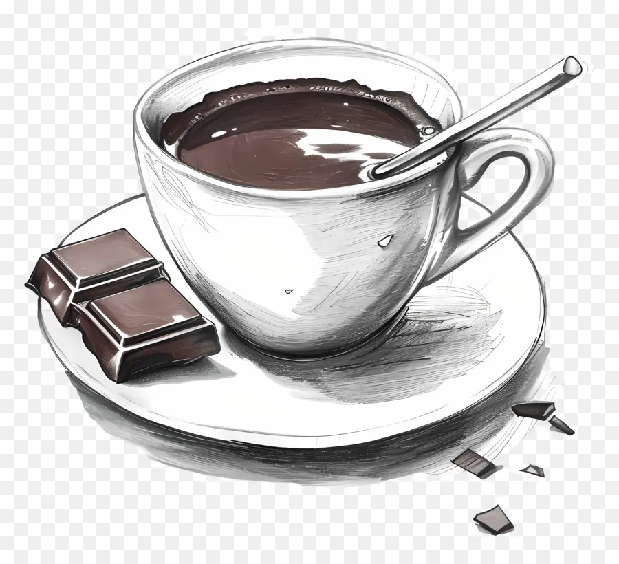 Chocolate Quente，Xícara De Chocolate Quente PNG