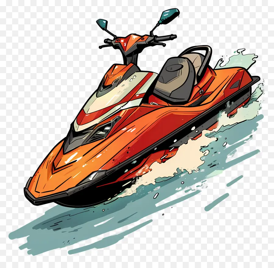 Esqui A Jato，Jet Ski Vermelho PNG