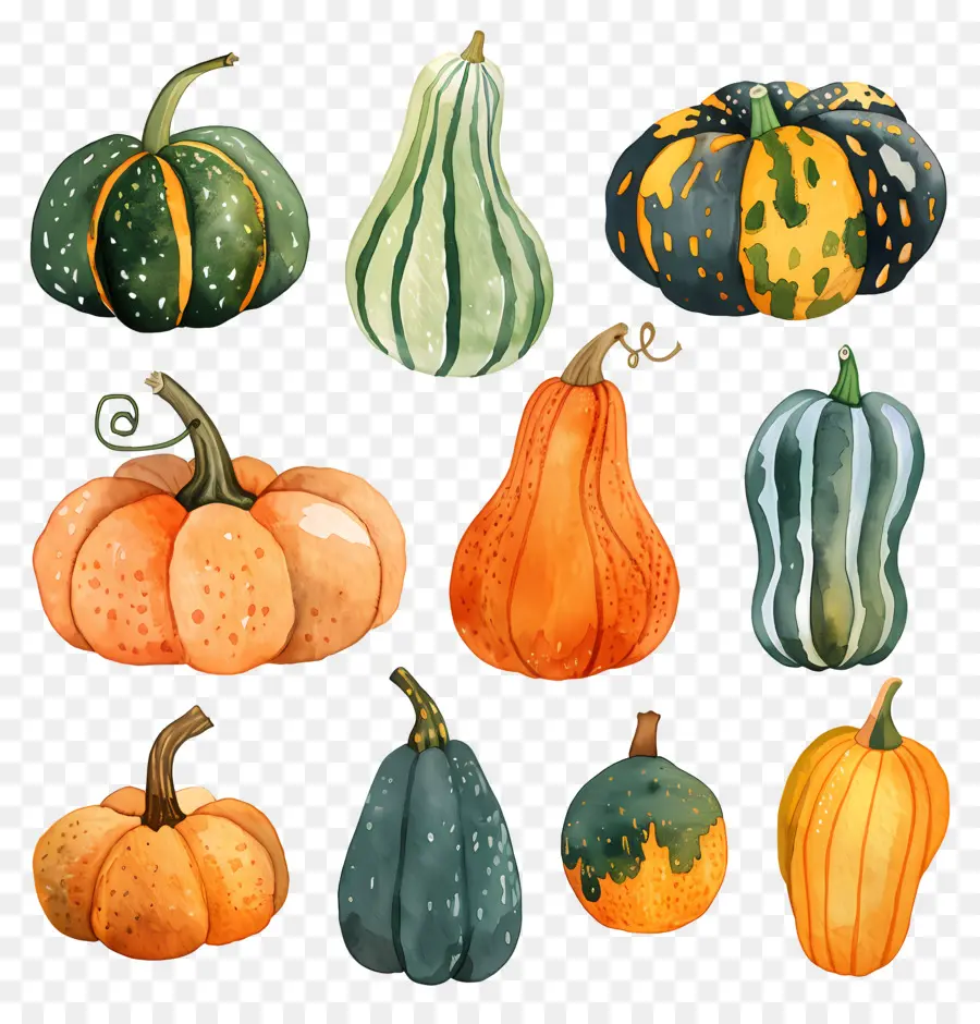 Squash，Pinturas Em Aquarela PNG