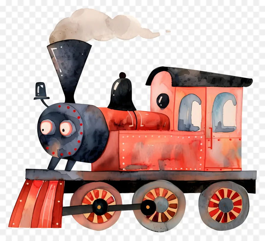 De Trem，Motor A Vapor Vermelho PNG