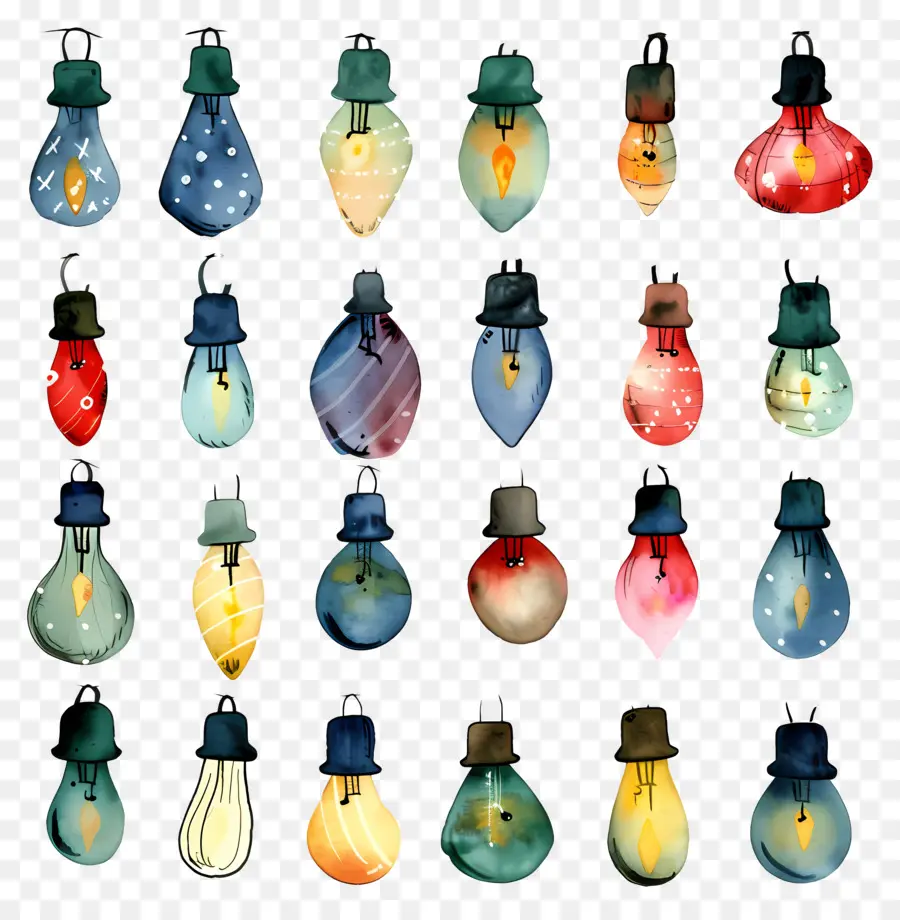 Luzes De Natal，Lâmpadas Coloridas PNG