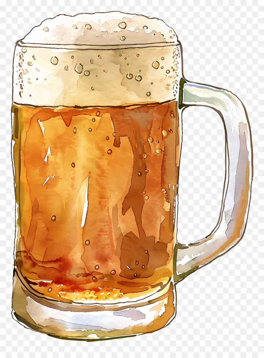 Cerveja，Aquarela PNG