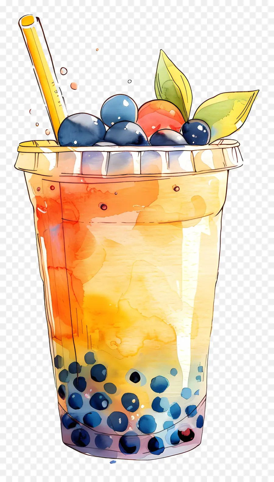 Chá Da Bolha，Taro Bubble Tea PNG