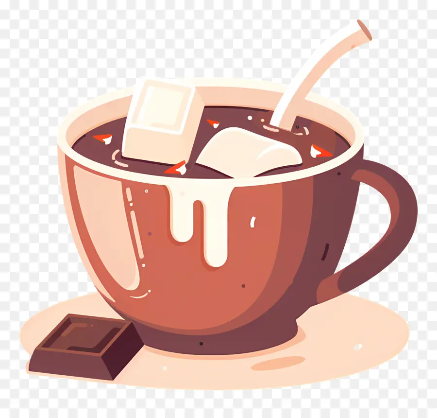 Chocolate Quente，Xícara PNG