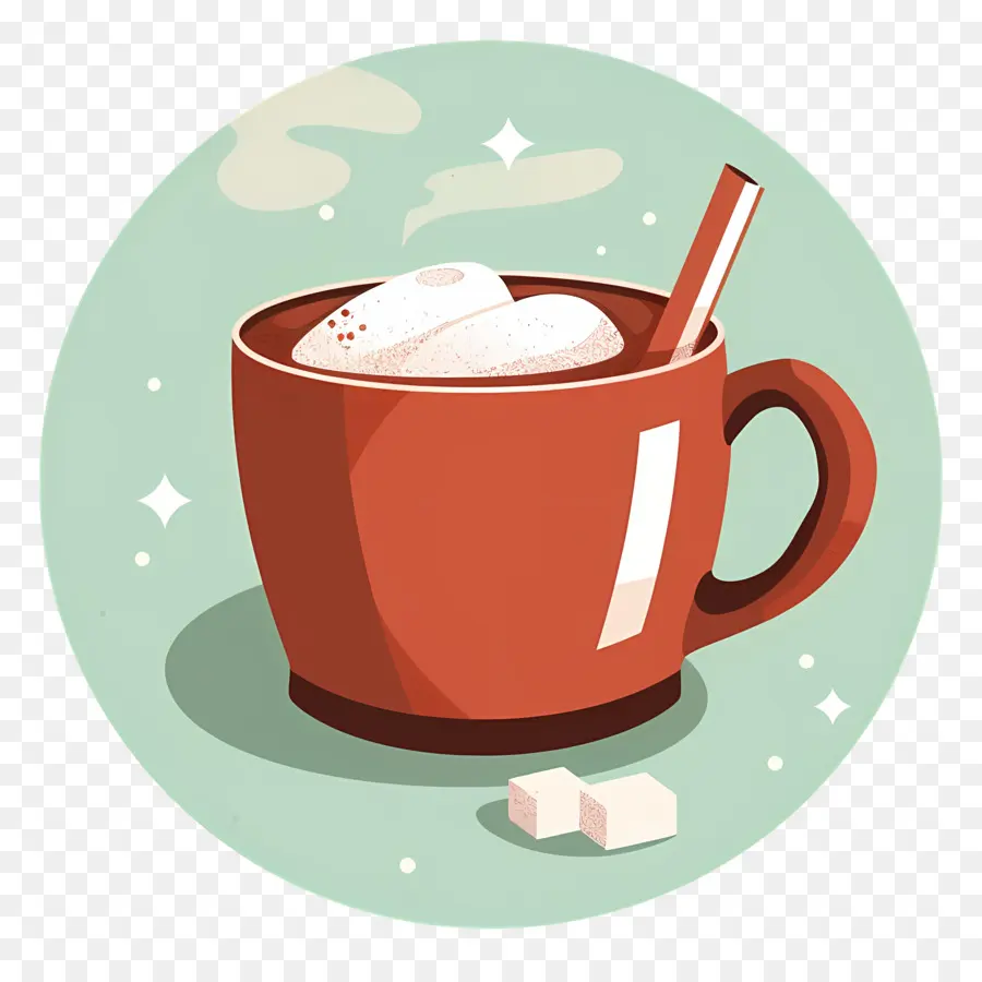 Chocolate Quente，Copa Vermelha PNG